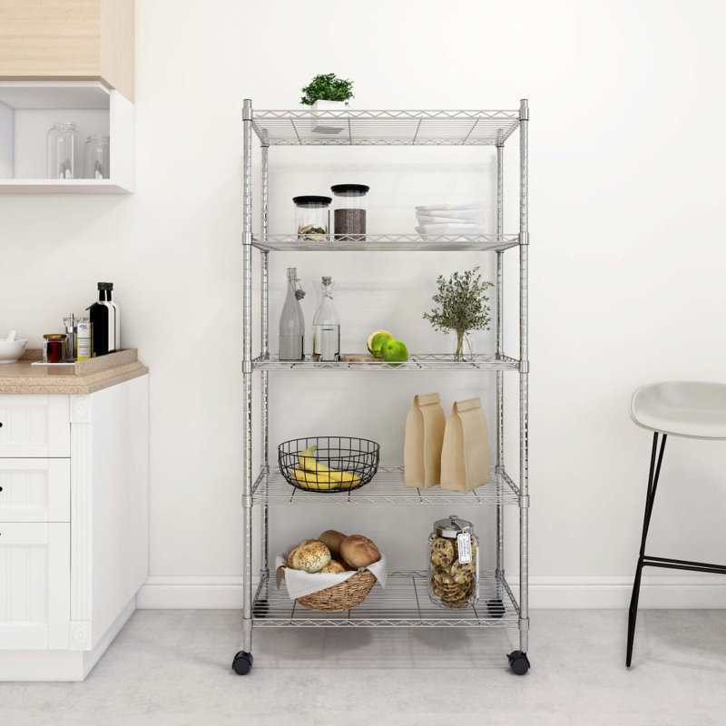 Selda   35 cm W Storage Rack, Chrome