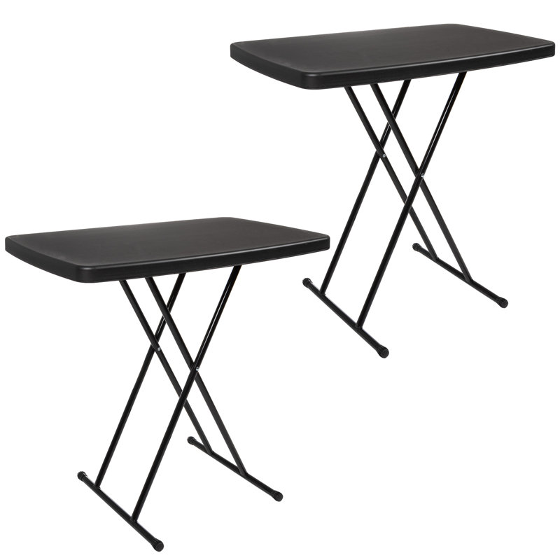 Lavish Home 2.5-Foot Portable Folding Table, Black