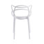 Chaise de salle à manger en plastique 4PCS blanc (seulement chaises de salle à manger)-688669207