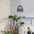 10"W Amher 1-Light Black Rattan Pendant Light