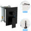 Douche carrée de 10 pouces en noir mat - fixée au mur avec barre coulissante réglable - valve équilibrée et tête de jeu-124566164