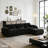 L-shaped Soft Velvet Fabric,Movable Ottoman-540654477-538167685