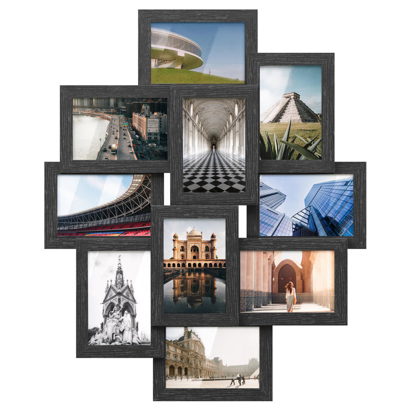 60x49.3x3.6cm Picture Frame - Set of 9, Black