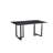 Carbon Steel Dining Table With Lauren Black Gold Stone Surface - Supports Up To 71 Kg