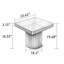 Table de bout moderne en placage de bois massif 23,6 po