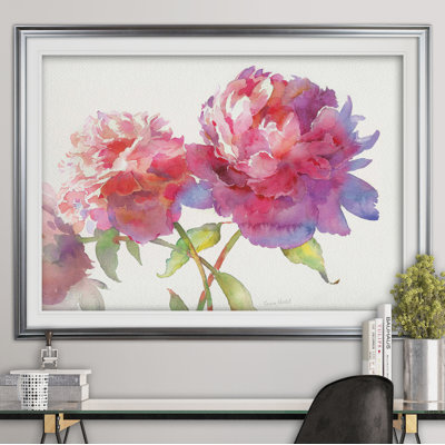 «Prise de pivoines II», reproduction de peinture à l'huile