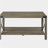 Rustic oak coffee table with bottom shelf