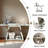 55.9" Modern Luxe Full-Body Mirror Entryway Table With Trapezoid Base – 360° Reflective Console Table, Sturdy Wooden Frame, Scratch-Resistant Design & Open Storage For Hallway, Living Room, Staircase