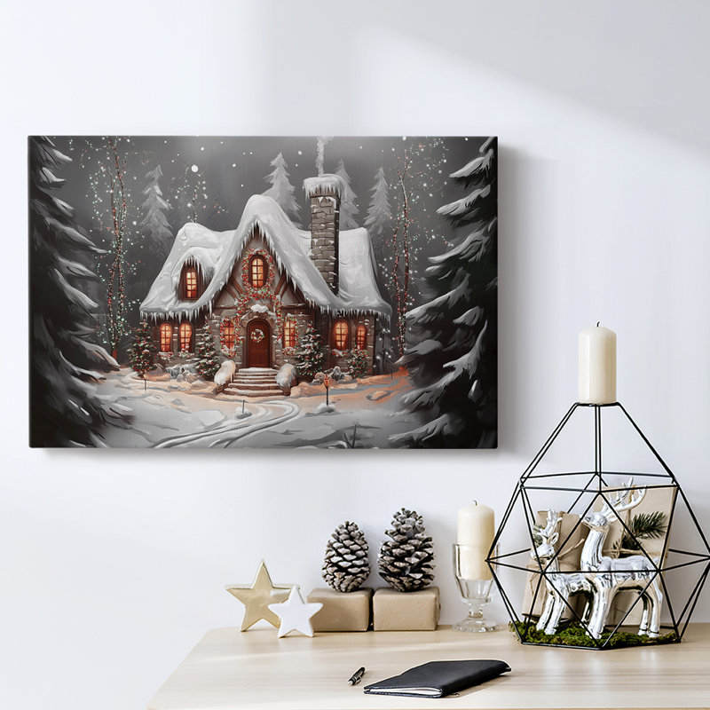 Art des Fêtes de Noël - Toile tendue avec châssis - Série 3-XCVI, H 24 po x l 36 po