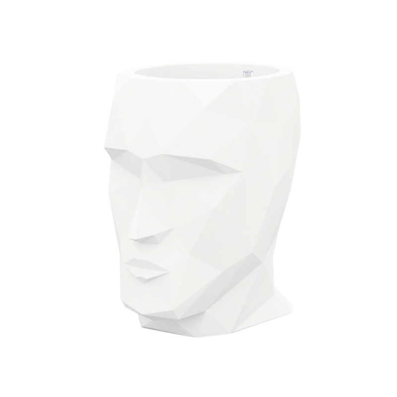 Adan Resin Statue Planter, Ice, 39.25" H x 37.75" W x 27.5" D