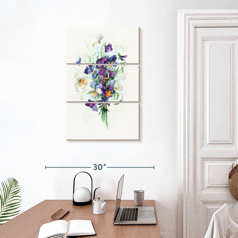 Harnek Bouquet Of Violets, 32" H x 20" W
