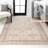 Lynnann Vintage Native American Medallion Machine-Washable Cream/Brown Rug-1883769571