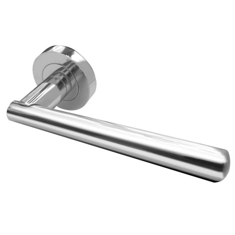 Rosetta Door Handle, Polished Chrome
