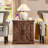 Jaimar 24"W Farmhouse Square End Table with Charging Station&Adjustable Storage Shelf-1440454478-1440454481