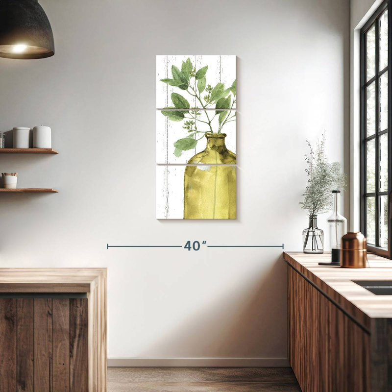 Mixed Greens XLIX, 38" H x 18" W