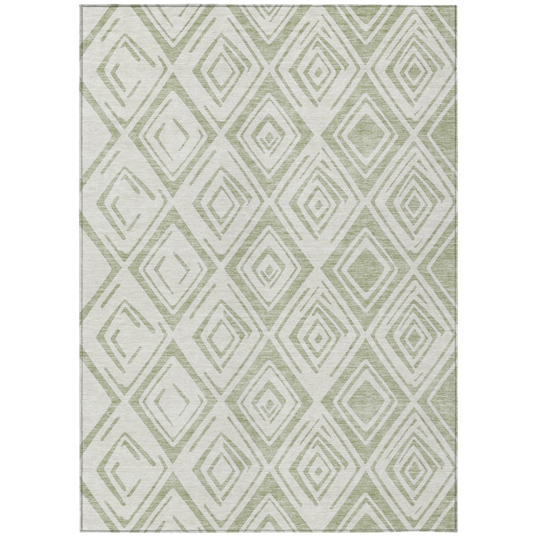 Neysa Washable Geometric Indoor / Outdoor Rug