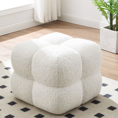 Tabouret d'appoint avec repose-pieds capitonné moderne de 20,9 po Robertas