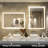 Wall Mirror LED Bathroom Mirror Wall Mounted Rectangle Vanity Mirror,White-1255067997