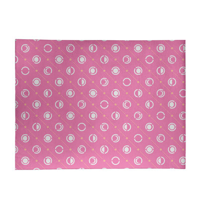 Tapis couleur rose/blanc lune phases