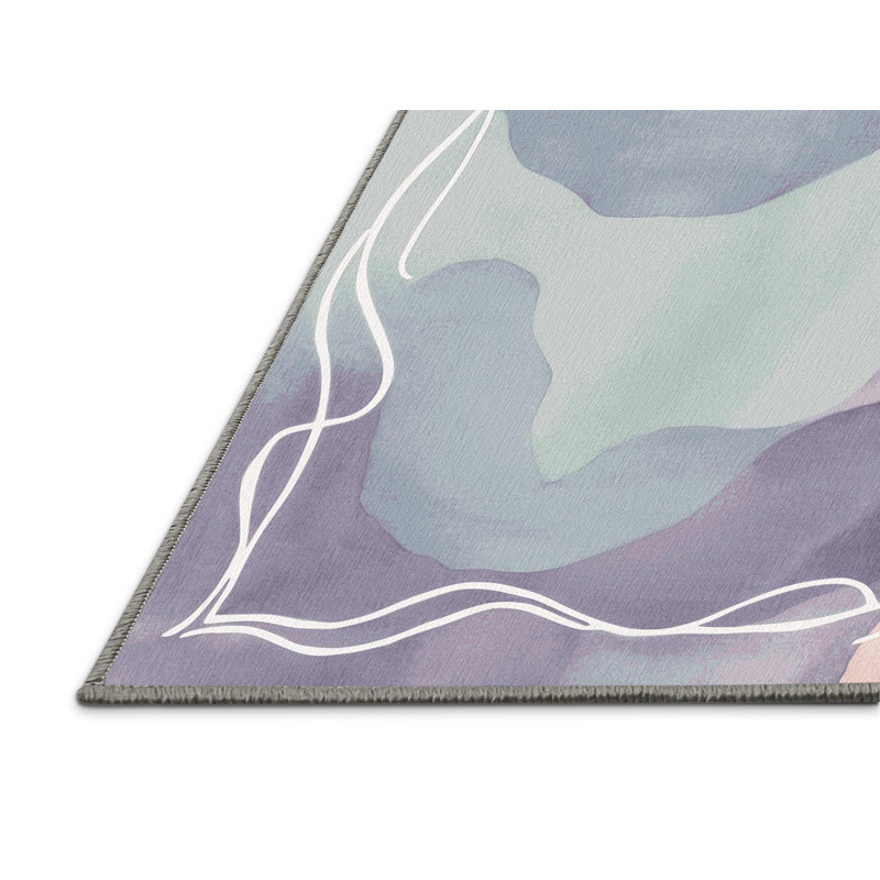 Misty Lagoon Rug, Square 3'