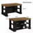 Kitchen Island With Storage Shelves, 55 Inch Kitchen Shelf With Large Worktop, Stable Wooden Structure, Farmhouse Style-1666183310