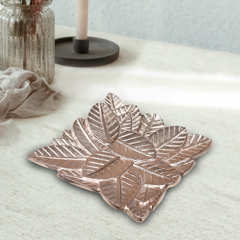 Red Barrel Studio® Aluminum Tray, Brown