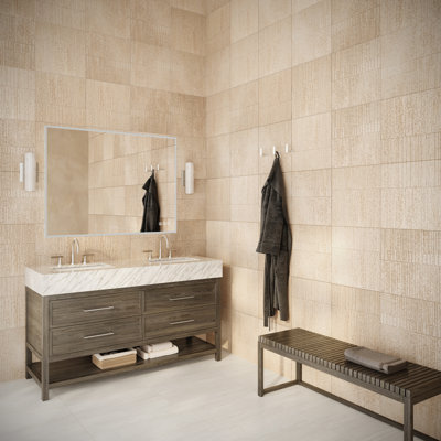 Stretto 16x16 Textured Honed Marble Wall Tile