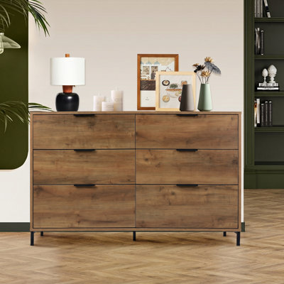 Iron 6 -Drawer Rectangle Accent Chest