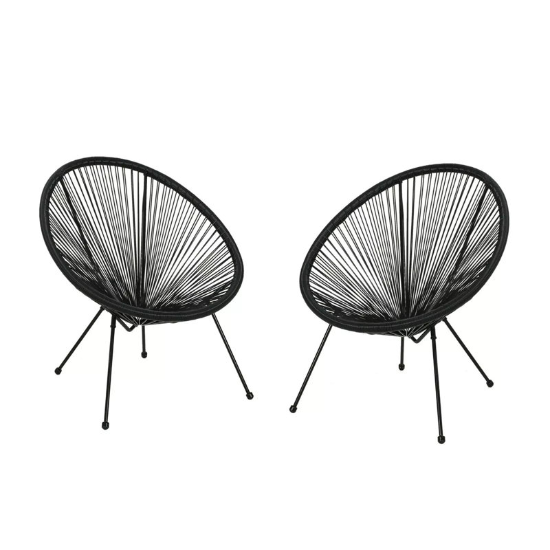 Chaise Anson (ensemble de 2) - Noir, Black