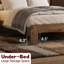 Très grand lit double très grand King Boho avec 2 prises USB et lumière RVB Mid-Century-800022246