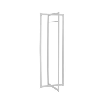 Coat Rack, Hall Tree, Free Standing, Hanging Bar, Entryway, 72"H, Bedroom, White Metal, Contemporary, Modern