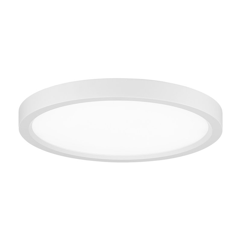 Corian Acrylic LED Flush Mount, 1" H x 11" W x 11" D, White