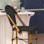 Chaise empilable Lavigne de style français avec siège en polyester enduit de PVC et structure en métal pour une utilisation intérieure / extérieure-86596033-86596034-86596032