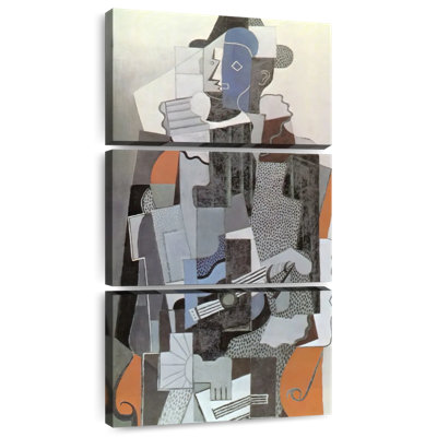 Harlequin jouant de la guitare