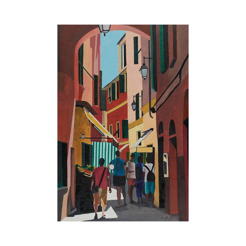 Laigueglia, Italie, reproduction d'art sur toile tendue, H 26 po x l 18 po