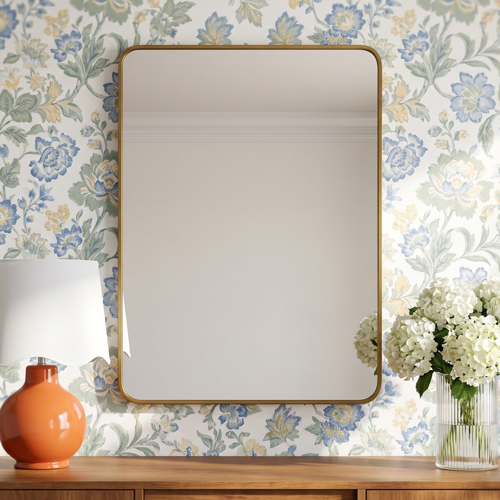Sabine Accent Mirror, 48'' H x 30'' W, Brass