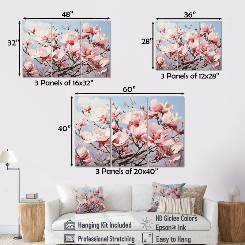 Ensemble de salon Magnolias, H 40 po x l 60 po x P 1 po