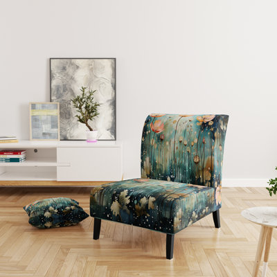 Purple Enchanted Gardens - Fauteuil d'appoint et fauteuil moderne rembourrés