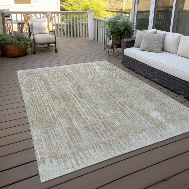Tapis intérieur / extérieur mâle avec envers antidérapant, Rectangle 5 pi x 7 pi 6 po
