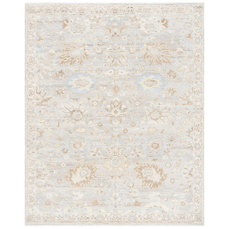 Oushak Hand Knotted Wool And Cotton Oriental Rug, Rectangle 10' x 14'