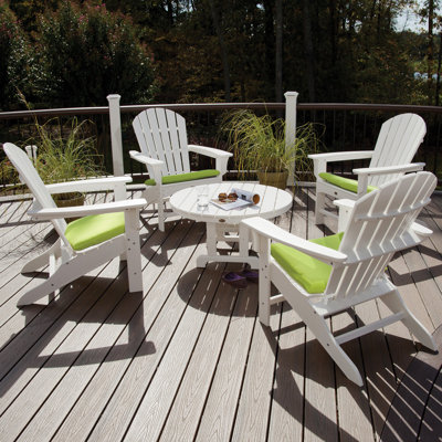 POLYWOOD Yacht Club Shellback 5-Piece Adirondack Conversation Group by Trex Outdoor