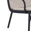 Patio d'extérieur, structure noire, coussin beige, confortable, nécessitant peu d'entretien, rembourrage en polypropylène antirouille, léger et respirant, mélange et agencement-489725429