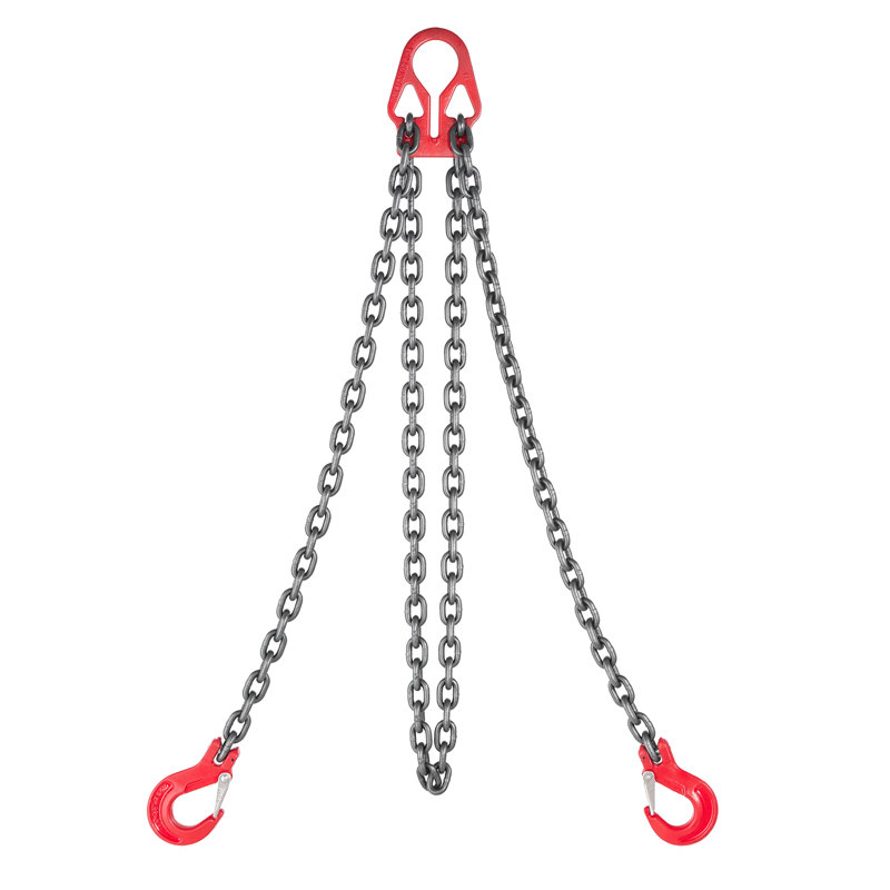 Chaîne à sangle, chaînes de levage de 5/16 po x 10 pi avec 2 crochets à griffes, sangle de levage robuste en acier allié G80, capacité de 7 000 lb, palans à chaîne réglables pour le remorquage de la cargaison