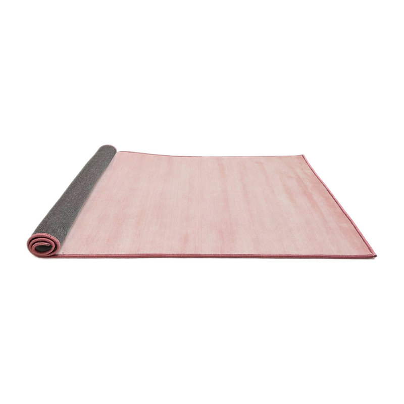 Tapis de zone rose contemporaine, Rond 7 pi