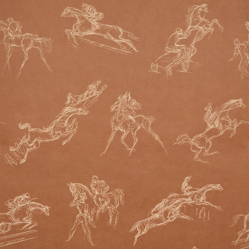 Schumacher X Backdrop Tanbark Wallpaper, Brown