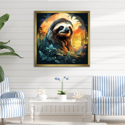 The Serenity Of Sloth At Sunset II - Sloth Wall Art