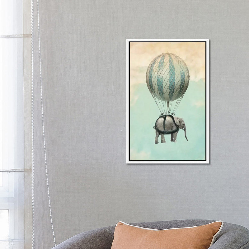 Jumbo I by Vin Zzep - Print on Canvas, 66.04 cm H x 45.72 cm W, White Framed