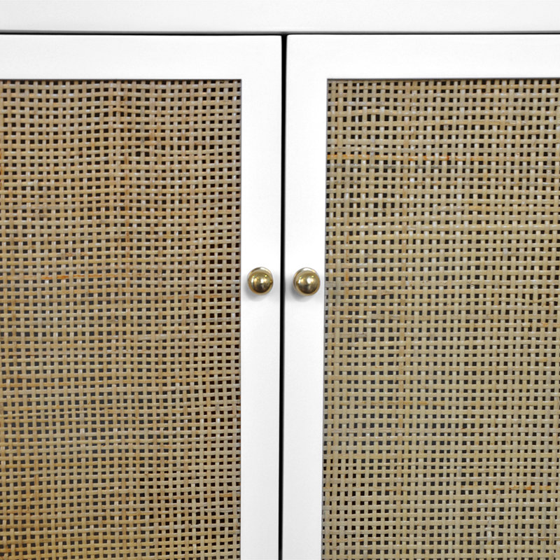 Alden Solid Wood Accent Cabinet, White