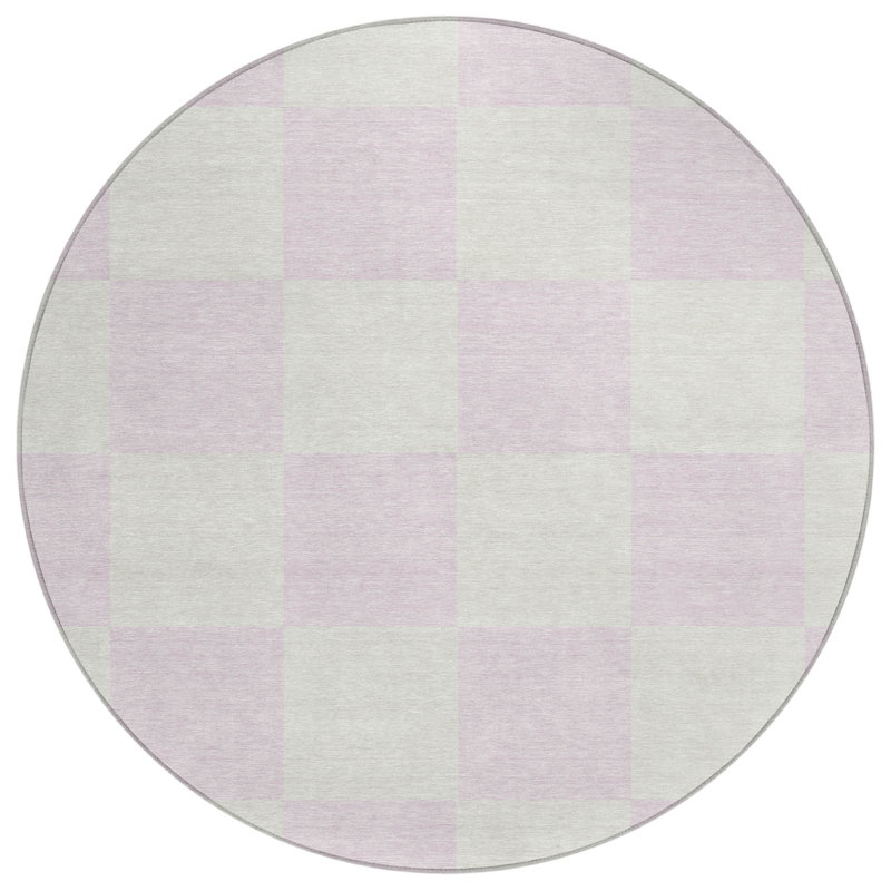 Machine Washable Indoor/Outdoor Braegger ACN2345 Geometric Rug, Round 8'