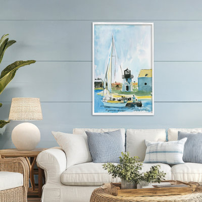 Hyannis Safe Harbor Framed Giclee Art, design by Greg Gorham